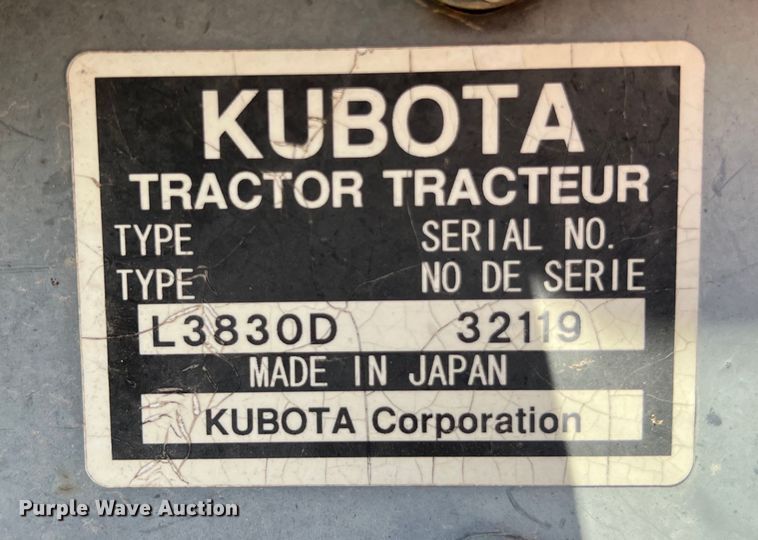 image for item LV9018 Kubota L3830D MFWD tractor