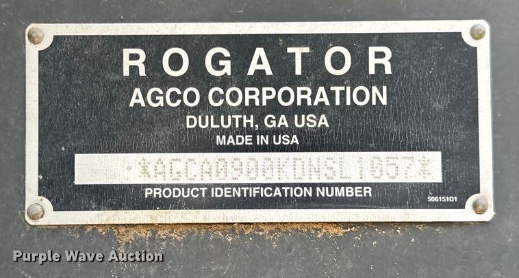 image for item OF9858 2013 RoGator RG900 sprayer