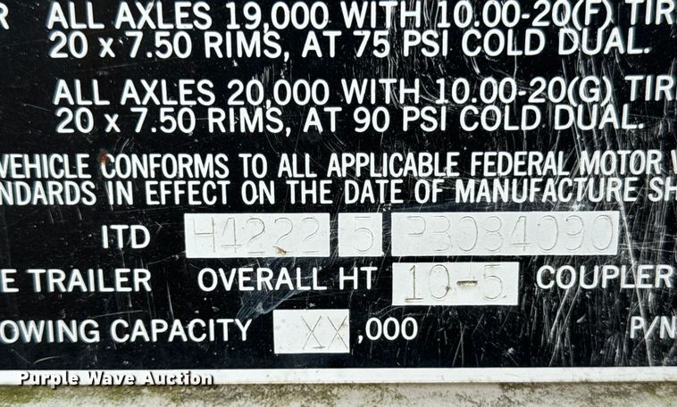 image for item OG9585 1993 Timpte  grain trailer