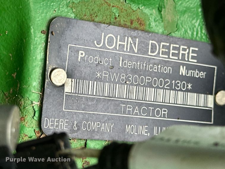 image for item OL9657 1995 John Deere 8300 MFWD tractor