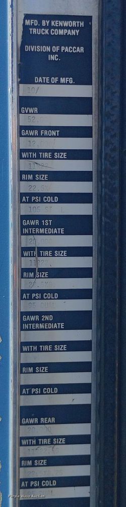 image for item DP1272 1989 Kenworth T660 semi truck