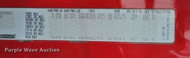 image for item DP6594 2012 Freightliner Cascadia semi truck