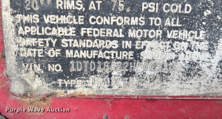 image for item DS5473 1987 Dorsey  end dump trailer