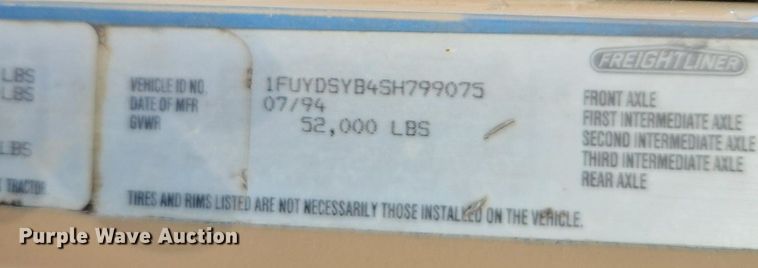 image for item EI3966 1995 Freightliner  FLD120 dump truck