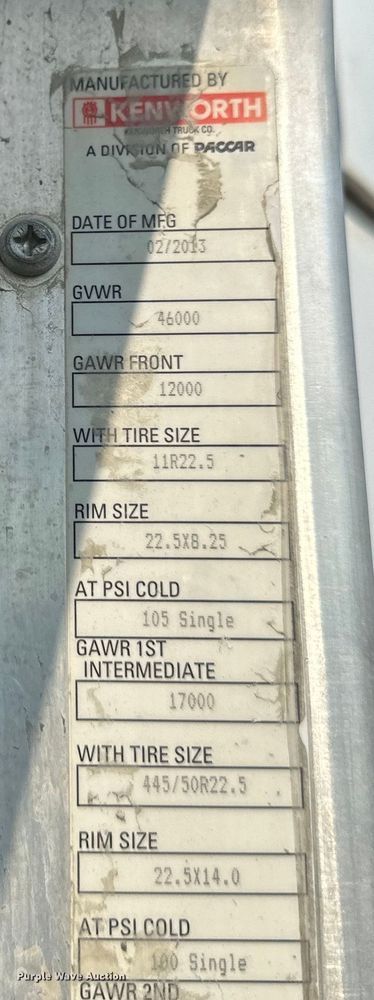 image for item EJ6360 2014 Kenworth T660 semi truck