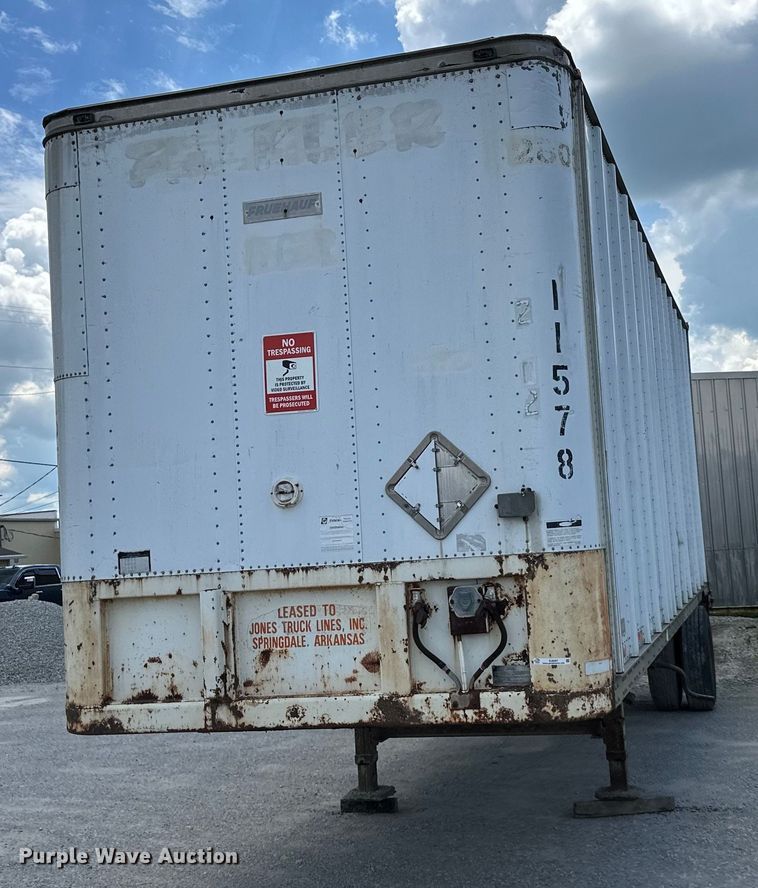 image for item EJ6367 1988 Fruehauf  dry van trailer