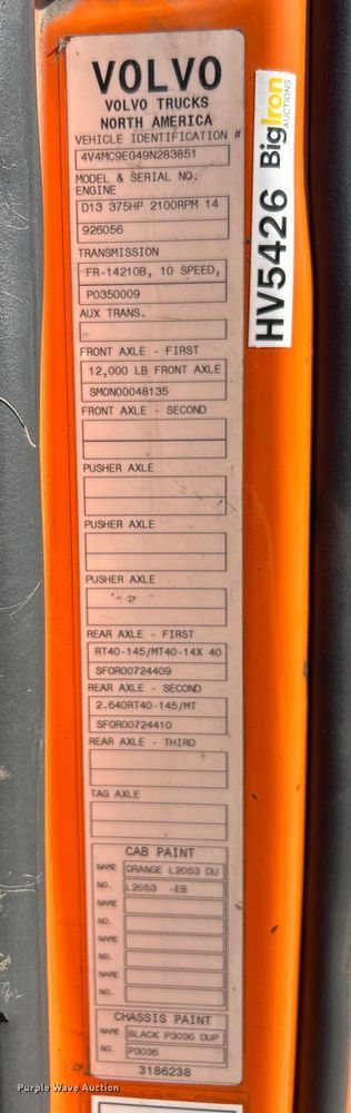 image for item EK4775 2009 Volvo VNM semi truck