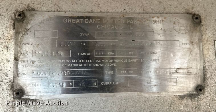 image for item LF9866 2013 Great Dane  FXP-0024-00048 flatbed trailer
