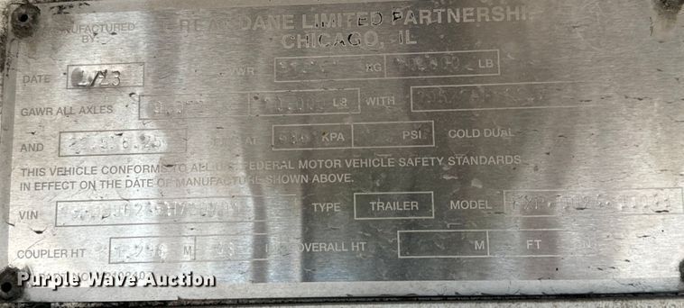 image for item LF9868 2013 Great Dane  FXP-0024-00048 flatbed trailer