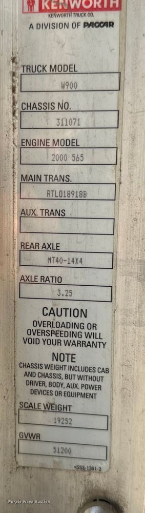 image for item MV9006 2019 Kenworth  W900 semi truck