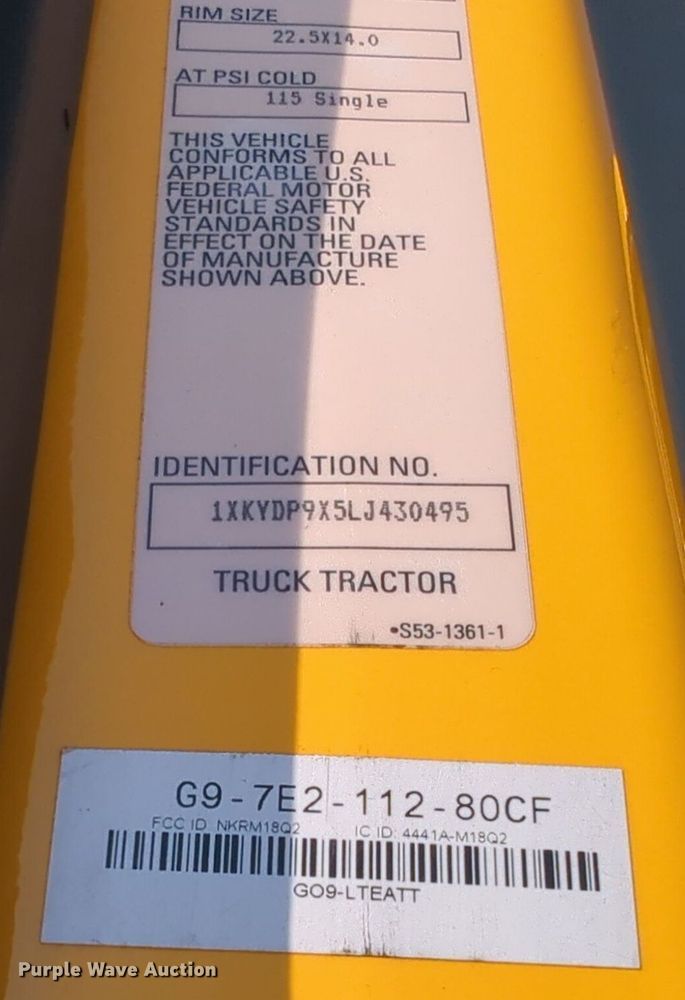 image for item NW9615 2020 Kenworth  T680 semi truck