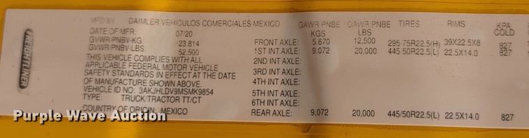 image for item NW9619 2021 Freightliner  Cascadia 126 semi truck