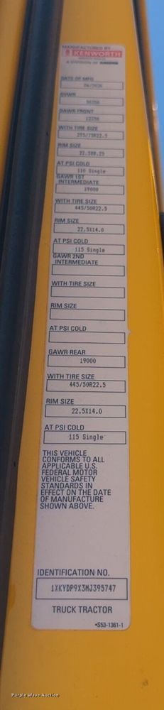 image for item NW9623 2021 Kenworth  T680 semi truck