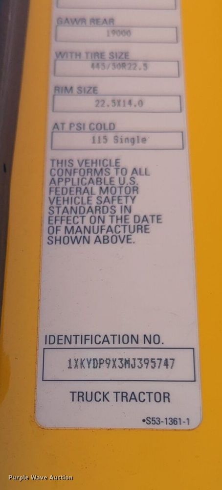 image for item NW9623 2021 Kenworth  T680 semi truck