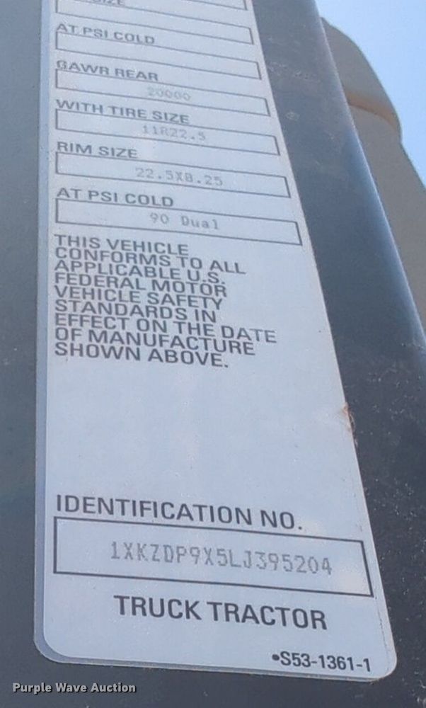 image for item NW9627 2020 Kenworth  T880 semi truck