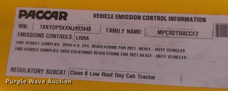 image for item NW9632 2022 Kenworth T680 semi truck