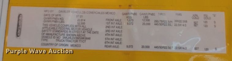 image for item NW9633 2021 Freightliner Cascadia 126 semi truck