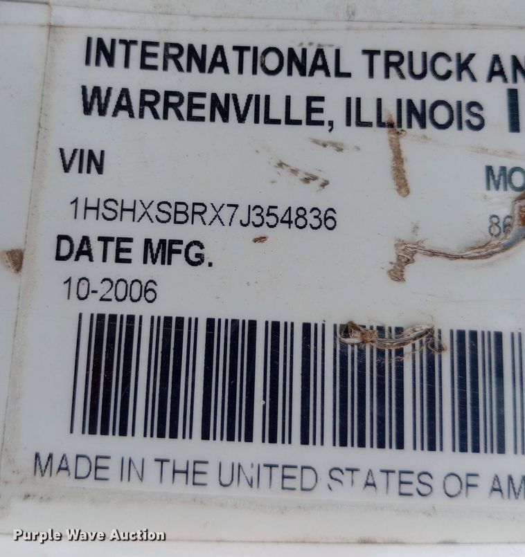 image for item NY9315 2007 International  8600 water truck