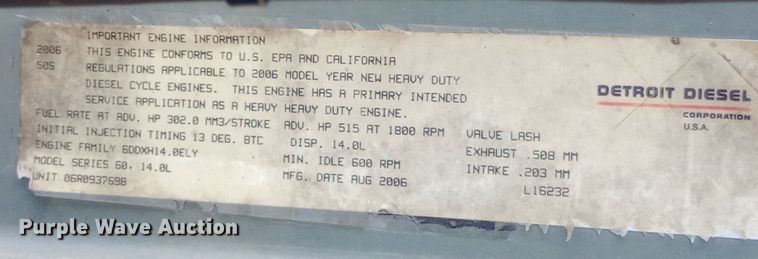 image for item NY9336 2007 Freightliner  FLD132 Classic XL semi truck