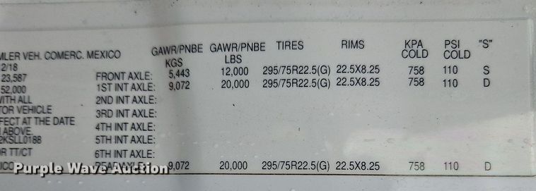 image for item OK9967 2019 Freightliner  Cascadia  semi truck