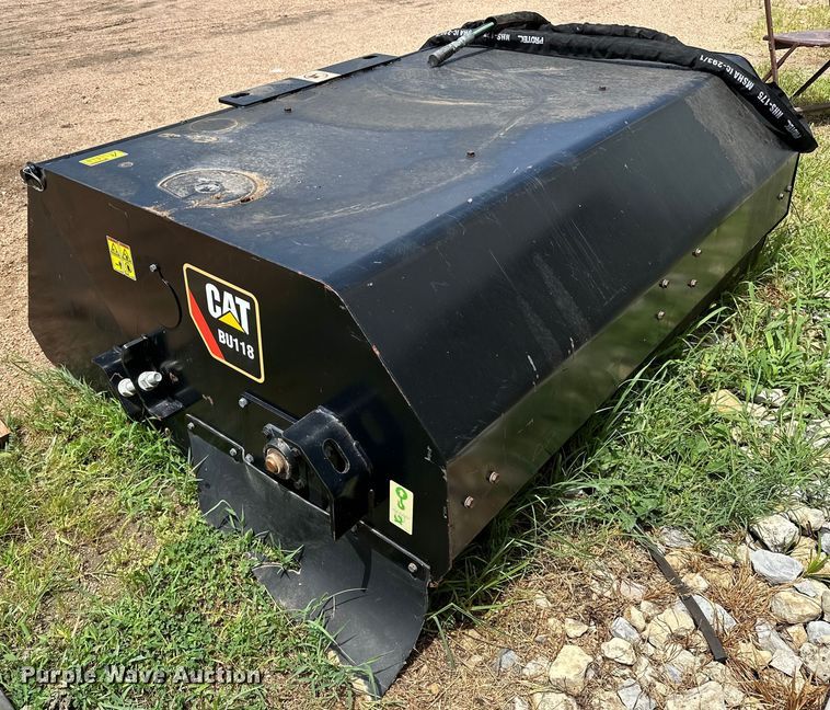 image for item DJ6248 2020 Caterpillar  BU118 skid steer sweeper