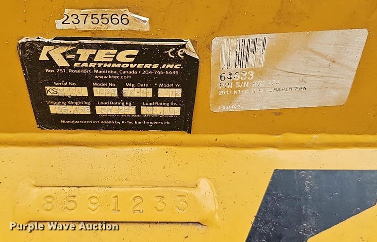 image for item DS4631 2017 K-TEC 1233 scraper