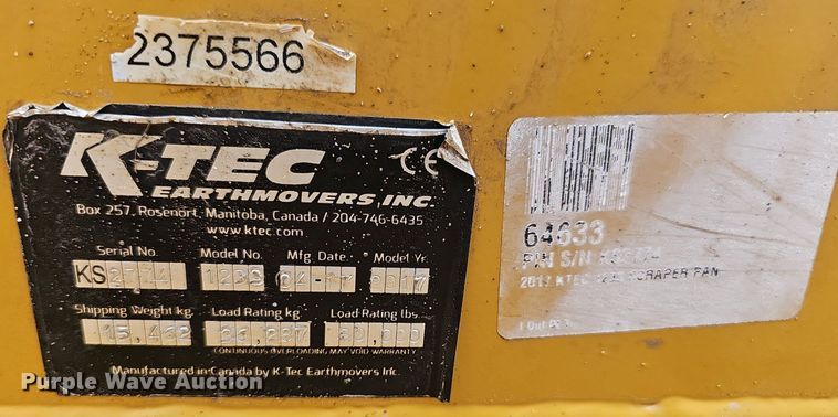 image for item DS4631 2017 K-TEC 1233 scraper