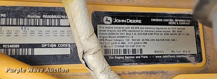 image for item DS4636 2017 John Deere 350G LC excavator