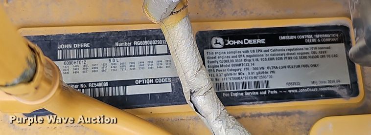 image for item DS4636 2017 John Deere 350G LC excavator
