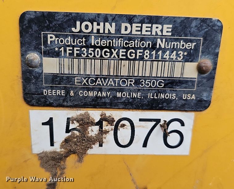 image for item DS4636 2017 John Deere 350G LC excavator