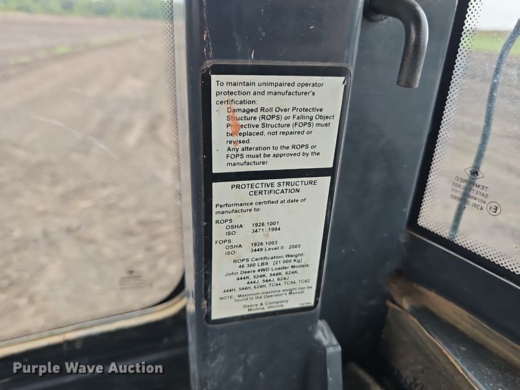 image for item DS4639 2012 John Deere 624K high lift wheel loader