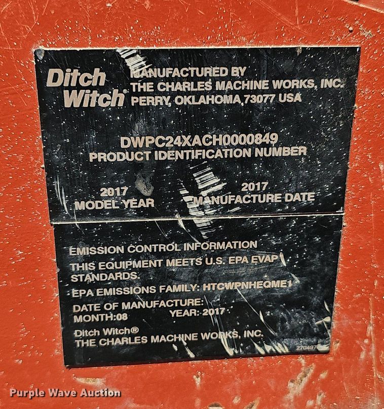 image for item DS4649 2017 Ditch Witch C24X trencher