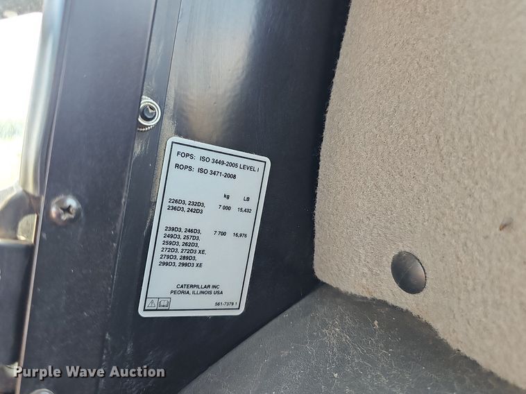 image for item DS4650 2020 Caterpillar 289D3 tracked skid steer loader