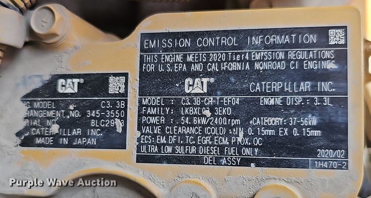 image for item DS4650 2020 Caterpillar 289D3 tracked skid steer loader