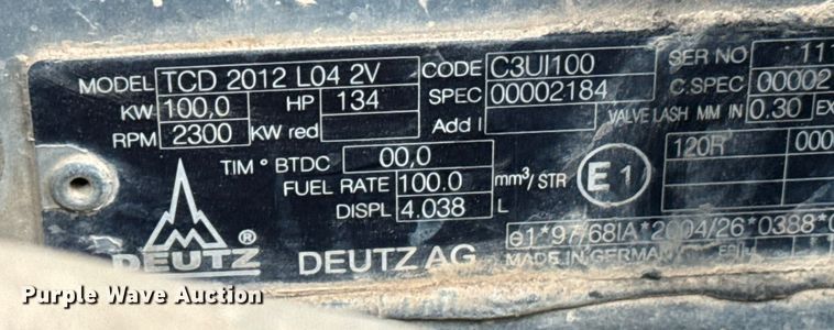 image for item LF9849 2012 Hamm 3412 single drum vibratory roller