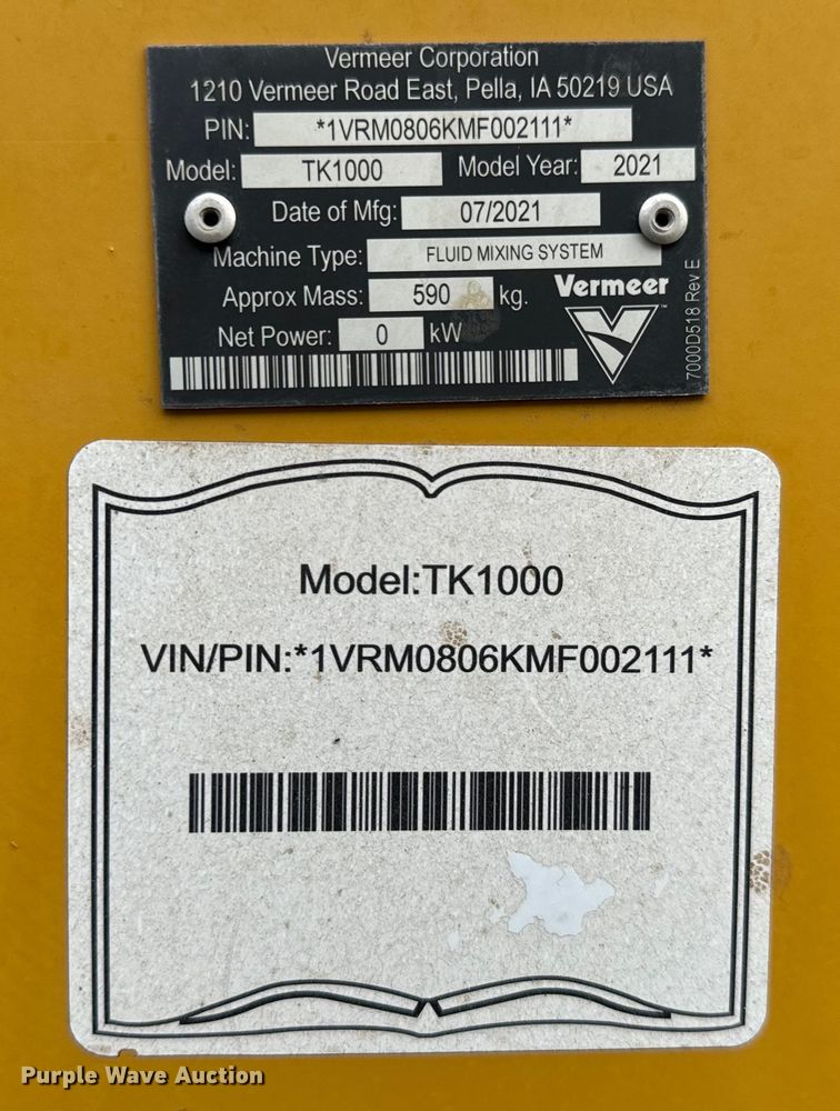 image for item LF9855 (2) Vermeer MX300 fluid mixing systems