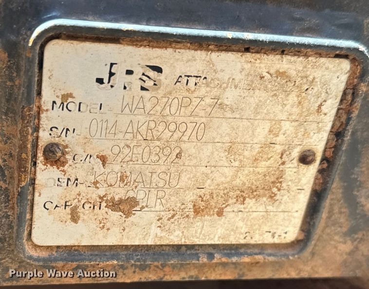 image for item LF9862 2014 Komatsu  WA270-7 wheel loader