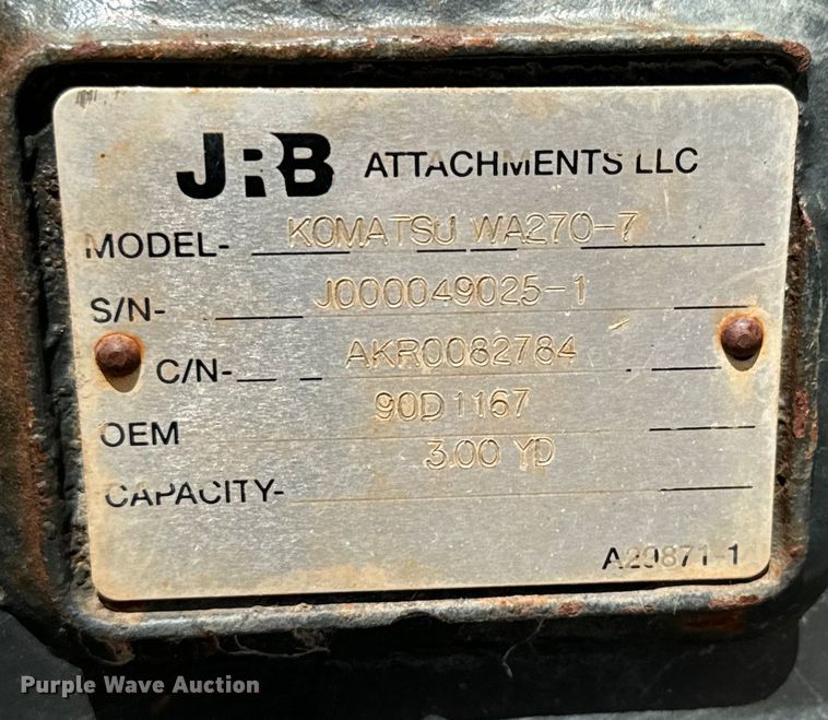 image for item LF9862 2014 Komatsu  WA270-7 wheel loader