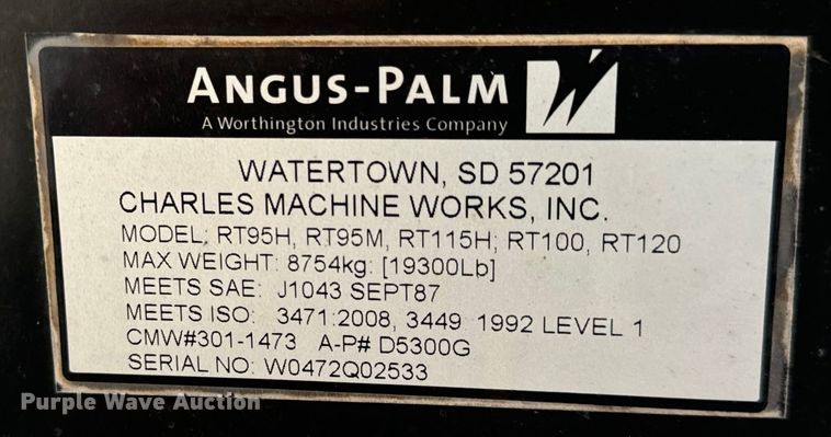 image for item MU9963 2014 Ditch Witch RT100 trencher