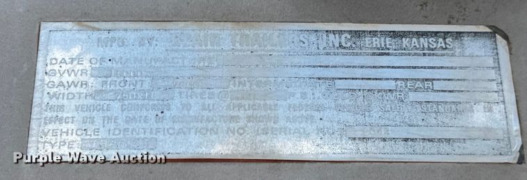 image for item MU9964 1980 Blair  TR24 livestock trailer