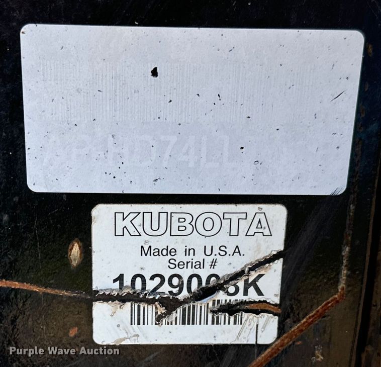 image for item MU9975 Kubota skid steer bucket