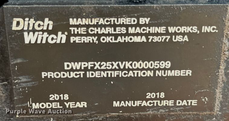 image for item MU9986 2019 Ditch Witch FX25 vacuum excavator
