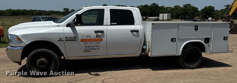 image for item MV9003 2017 Dodge Ram 3500HD Crew Cab utility bed pickup truck