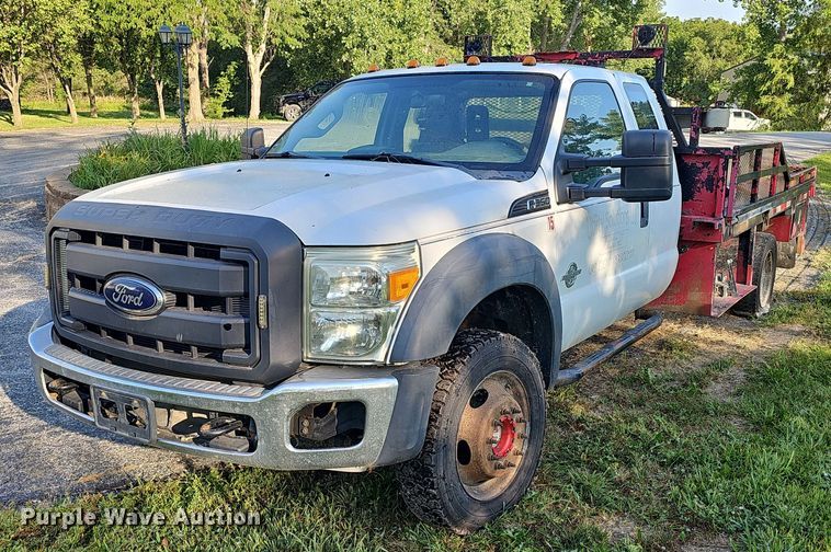 image for item DK0668 2012 Ford F550 Super Duty XL SuperCab flatbed truck