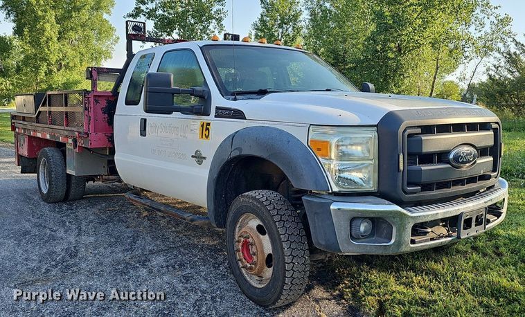 image for item DK0668 2012 Ford F550 Super Duty XL SuperCab flatbed truck