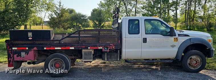image for item DK0668 2012 Ford F550 Super Duty XL SuperCab flatbed truck