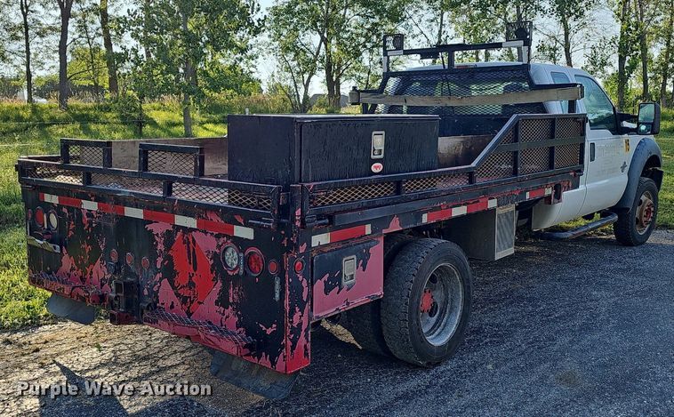 image for item DK0668 2012 Ford F550 Super Duty XL SuperCab flatbed truck