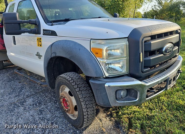 image for item DK0668 2012 Ford F550 Super Duty XL SuperCab flatbed truck