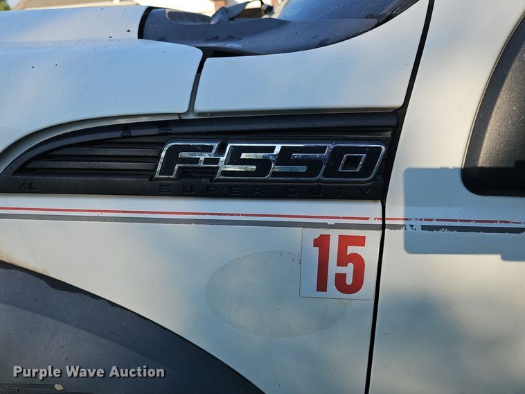 image for item DK0668 2012 Ford F550 Super Duty XL SuperCab flatbed truck