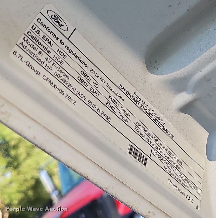 image for item DK0668 2012 Ford F550 Super Duty XL SuperCab flatbed truck